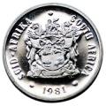 1981 South Africa 20c proof nickel