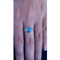 Sterling silver and real turquoise ring