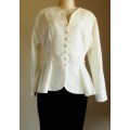 Cream tunic with frill and lace detail (1980s)