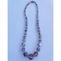 Metallic rainbow crystal necklace (fishthing)