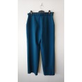 Teal green high-waisted trousers