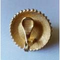 "MONET" mabe pearl sunflower earrings