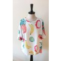 Vintage cropped tee with fruit print