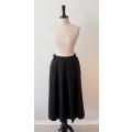 Dark grey wool skirt with matching belt