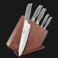 BH-2252 6 pcs knife set with wood stand , Phantom Line
