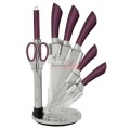 Berlinger Haus  BH-2266 8 pcs knife set with stand, purple metallic SS, Infinity Line