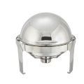 Mirror Finish Stainless Steel Round Roll Top Chafing Dish Set