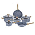Berlinger Haus 10-Piece Marble Coating Forest Line Cookware Set ¿ Light Wood ¿ BH-1565