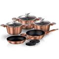 BH-1220 10 pcs cookware set, Rose-gold Metallic Line