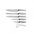 Royalty Line 5 Piece Stainless Steel Non-Stick Coating Knife Set + Bonus Peeler