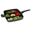 ** FREE SHIPPING ***Royalty Line 38cm Marble Coating 4-in-1 Grill & Fry Pan - Black