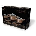 FREE SHIPPING ** Berlinger Haus Marble Coating Cookware 12 Piece Set - Rose Gold Collection