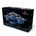 Berlinger Haus Marble Coating Cookware 10 Piece Set - Royal Blue Edition