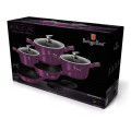 BH-1661 **Berlinger Haus 10-Piece Matble Coating Metallic Line Cookware Set ¿ Royal Purple Edition