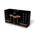 Berlinger Haus 3-Piece Storage Canister Set  Black Rose Gold Collection BH-1734