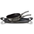 Berlinger Haus Marble Coating Frypan & Grill Plate 3 Piece Set + 2 Piece - Carbon Metallic BH-1670