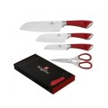BERLINGER HAUS BH-2053 4 pcs knife set with scissors, Velvet Chef Line