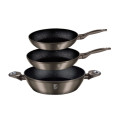 **Berlinger Haus 3-Piece Marble Coating Metallic Line Cookware Set