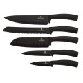 Berlinger Haus 6 pcs knife set with stand, Burgundy Metallic Line,BH-2384