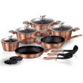BERLINGER HAUS BH-1224 15 pcs cookware set, Rose-gold Metallic Line
