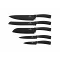 **Berlinger Haus 6 pcs knife set with stand, Black Royal Collection, BH-2382