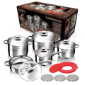 **BLAUMANN 15-PIECE STAINLESS STEEL COOKWARE SET GOURMET LINE