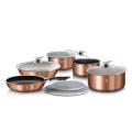 **FREE SHIPPING**BERLINGER HAUS 12-PIECE MARBLE COATING COOKWARE SET - ROSE GOLD