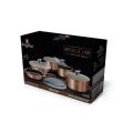 **FREE SHIPPING**BERLINGER HAUS 12-PIECE MARBLE COATING COOKWARE SET - ROSE GOLD