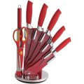 Royalty Line 8-Piece Knife Set with Stand - Red, RL-RED8W