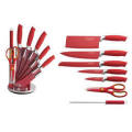 Royalty Line 8-Piece Knife Set with Stand - Red, RL-RED8W