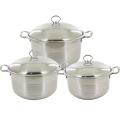 6 PIECE ULTRA MODERN DESIGN WITH LONGLIFE DURABILITY STAINLESS STEEL COOKWARE
