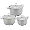 6 Piece High Quality 18/10 Stainless Steel Stock Pot Cookware Set