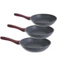 Berlinger Haus 3-Piece Marble Coating Forest Line Fry Pan Set Smoked Wood BH-1579