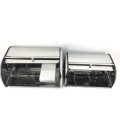 Brand New 2 X Bread bin Stainless Steel Oval Large and Small With Window