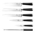 Berlinger Haus 7-Piece Knife Set with Bamboo Stand - Black Royal Line
