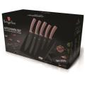 Berlinger Haus 6-Piece Non-Stick Coating Knife Set with Stand - i-Rose, BH-2516