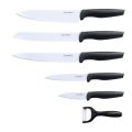 Royalty Line 5-Piece Non-Stick Coating Knife Set + Peeler - Black and White, RL-MB5W