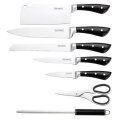 Royalty Line Knife Set with Acrylic Stand | 8 Piece | Black