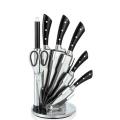 Royalty Line Knife Set with Acrylic Stand | 8 Piece | Black