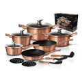 Berlinger Haus 15-Piece Marble Coating Cookware Set - Rose Gold, BH-1224