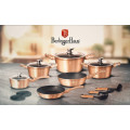 Berlinger Haus 15-Piece Marble Coating Cookware Set - Rose Gold, BH-1224
