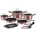 Berlinger Haus 'i-Rose Edition' 12+2 Pieces Marble Coating Cookware Set - BH-6044