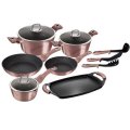 Berlinger Haus 'i-Rose Edition' 12+2 Pieces Marble Coating Cookware Set - BH-6044