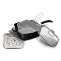 Berlinger Haus 5-Piece Deep Fryer Oven Safe Square Pan Black Professional