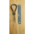 Antique steel bow cork screw