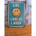 Vintage stile aged wall plate poster