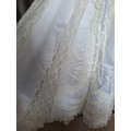 Vintage Chritaning dress lace and satin white