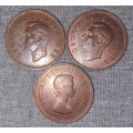 1951, 1952, 1953 Union Pennies