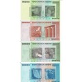 Crazy Low Start! Zimbabwe Trillion Dollar Note Set Uncirculated.