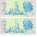 Crazy R1 Start! 2x R2 Notes In Sequence. Uncirculated. G de Kock